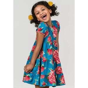 Matilda Jane Blue Floral Dress blossom Pie Girls Size 4 Excellent Very gently us
